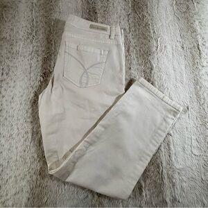Calvin Klein Skinny Crop White Jeans Size 8